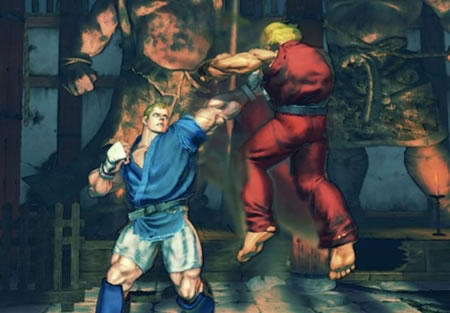 Super Street Fighter IV  - Игровой интерфейс, основные виды ударов персонажей.